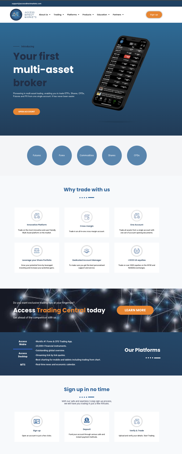 Old access Direct Website